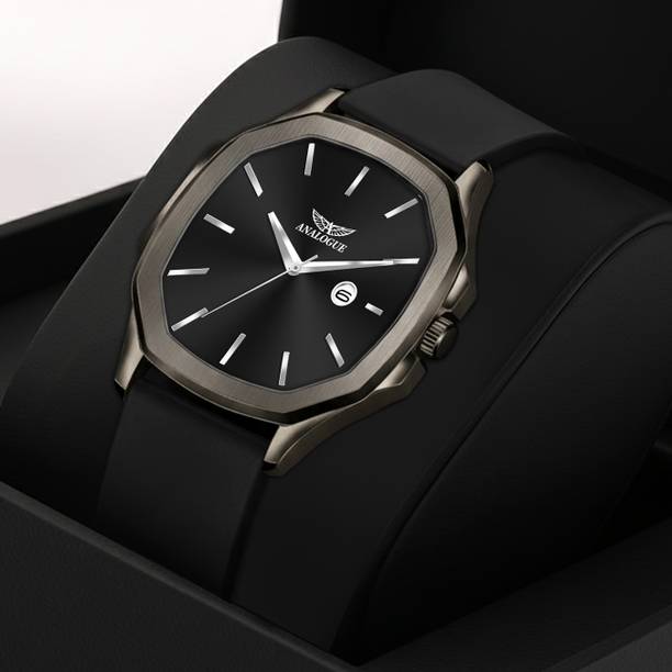 ANALOGUE Hexa Series | Working Date Display | Smart Watch Strap | 3D Glass | Soft Silicon Hexa Series | Working Date Display | Smart Watch Strap | 3D Glass | Soft Silicon Analog Watch  - For Men