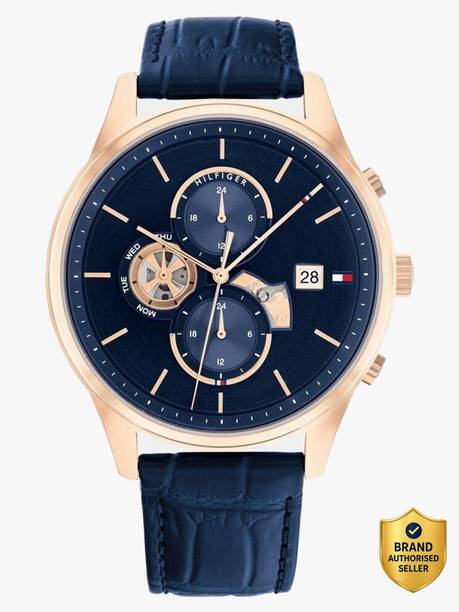 Tommy Hilfiger Multifunction Blue Dial Blue LeatherStrap Analog Watch - For Men NETH1710503,TH1710503,NTTH1710503