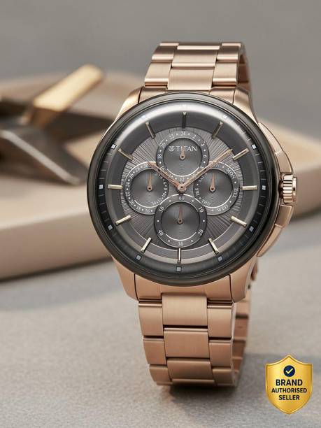 Titan Titan Classique Four Eye Multifunction Titan Classique Four Eye Multifunction Anthracite Dial Watch for Men Analog Watch  - For Men