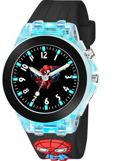 Multicolor Lights 3D Cute Cartoon Multi Function Rubber Strap Kidd's Boys Analog Watch  - For Boys & Girls Multicolor Lights 3D Cute Cartoon Multi Function Rubber Strap Kidd's Boys