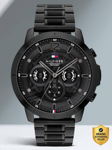 Tommy Hilfiger Multifunction Black Dial Black Stainless Steel Strap Analog Watch  - For Men NETH1710494,NTTH1710494,NTTH1792083W,NTTH1710494W