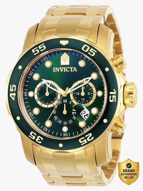 Pro Diver - Scuba Quartz Green Dial Analog Watch  - For Men 0075