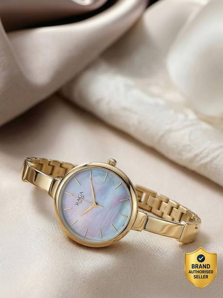 Titan Raga Showstopper Blue MOP Dial Gold MetalStrap Analog Watch - For Women NT95273YM01,95273YM01,NU95273YM01