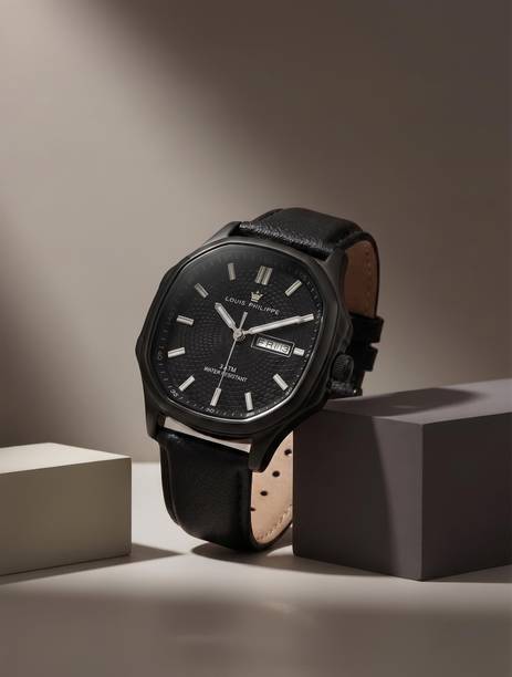 Day-Date Black Dial Analog Watch - For Men LP000010E