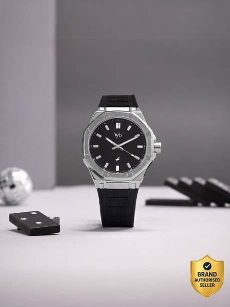 Fastrack Vyb Rebel Quartz Black Dial Black Silicone Strap Analog Watch  - For Men FV30008SP01W