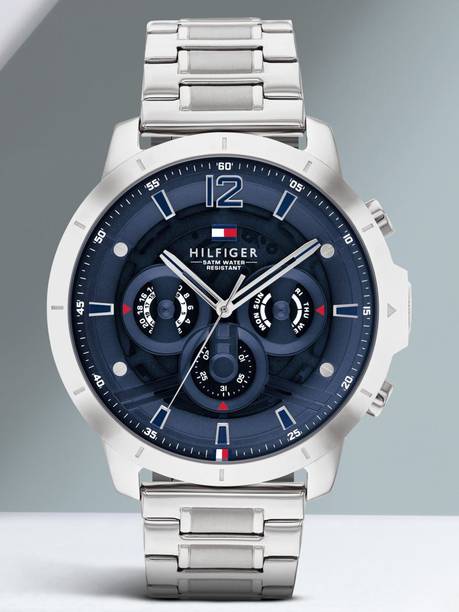 Tommy Hilfiger Multifunction Blue Dial Silver Stainless Steel Strap Analog Watch - For Men NETH1710492,NTTH1710492,TH1710492