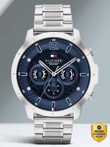 Tommy Hilfiger Multifunction Blue Dial Silver Stainless Steel Strap Analog Watch - For Men NETH1710492,NTTH1710492,TH1710492