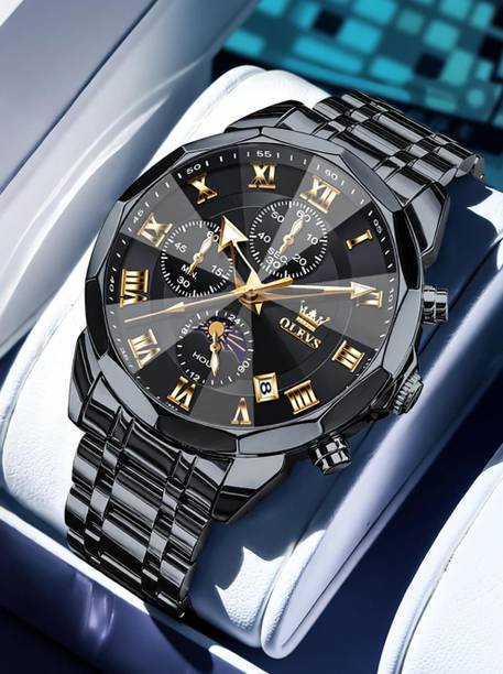 Analog Watch - For Men Black Colour Analog Watch For Men - OL3675M-1