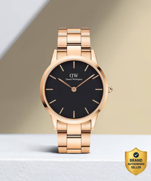 Iconic Link Black color Round - 40 mm diameter Analog Watch  - For Men DW00100344
