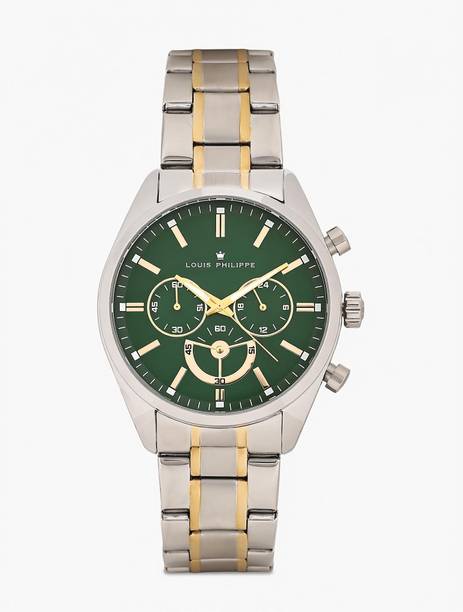 Louis Philippe Chronograph, Green Dial Analog Watch  - For Men