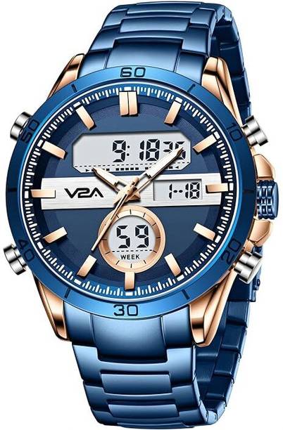 Men Analog Quartz watch Analog-Digital Watch - For Men Blue Stylish Trendy Premium Party-Wear Casual