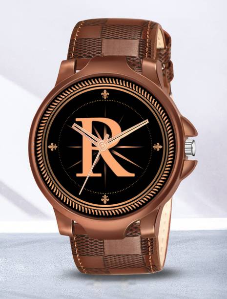 Red Robin ALPHA-R-3K-BRW-CHL-1 Alpha Heritage Collection R Brown Strap Watch for Man & Boys Analog Watch  - For Men