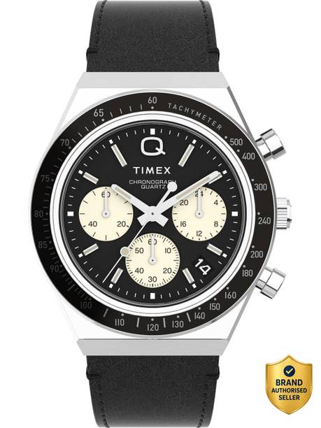 Q Round 42mm Black Dial Analog Watch - For Men TWEG26408