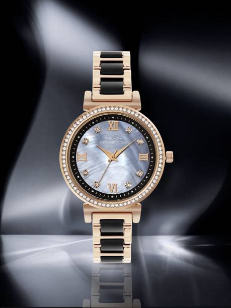 NOBILIS Black MOP Round Dial | Analog Watch for Women's | FCB13RGM-B Analog Watch - For Women FCB13RGM-B