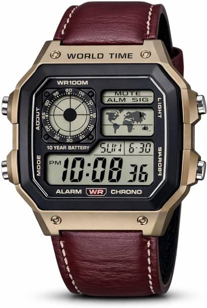 Digital Watch - For Men Digital World Time Watch