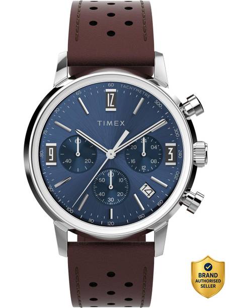 Marlin Round 40mm Blue Dial Analog Watch  - For Men TW2W10200UJ
