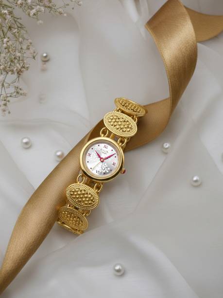 Titan Raga X Masaba Silver Dial Gold MetalStrap Analog Watch - For Women NT95172YM01,NU95172YM01