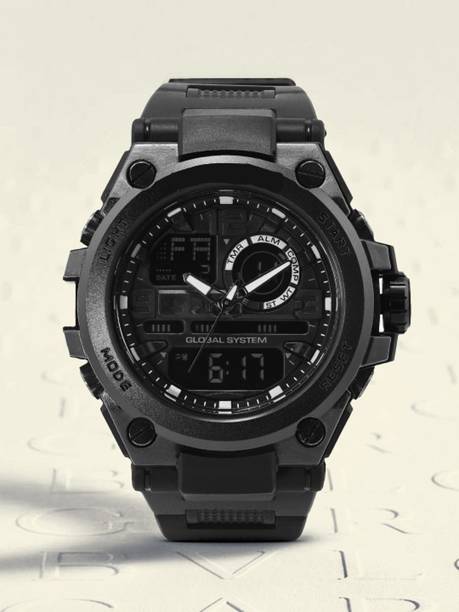 Men's Black Analog-Digital Sports Watch Analog-Digital Watch - For Men 1809