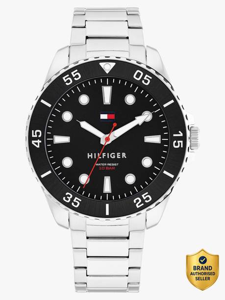 Tommy Hilfiger Oceanic Quartz Black Round Dial Men's Watch / Analog Watch - For Men TH1792203