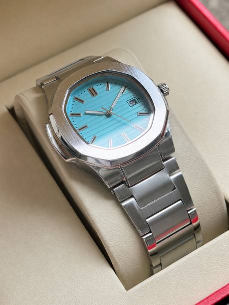 Men's Premium Sky Blue Dial Analog Stainless Steel Watch Analog Watch  - For Men DWdrm_020