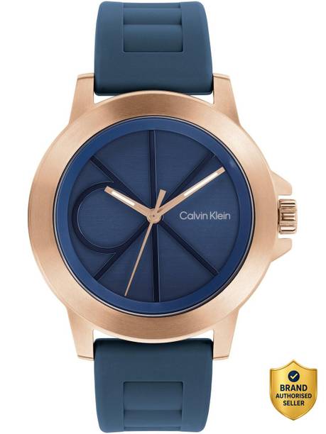 Calvin Klein CK RESET Calvin Klein Ck Reset Qtz Basic Blue Round Dial Men's Watch - 25200539 Analog Watch  - For Men