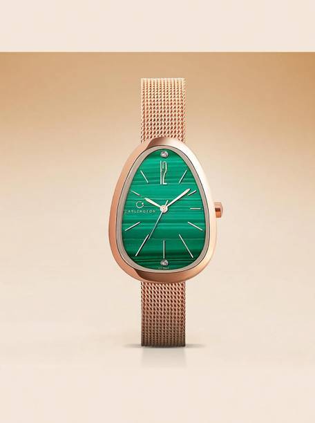 Carlington Iconic Series Premium Ladies Wrist Watches Analog Watch - For Women CT 2047 Rose Green