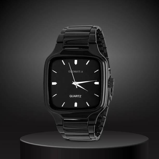 GLENVIT-X M-1 Glenvit-X Black Square Dial Quartz Analog Watch for Men| Casual & Formal Wear Analog Watch  - For Men