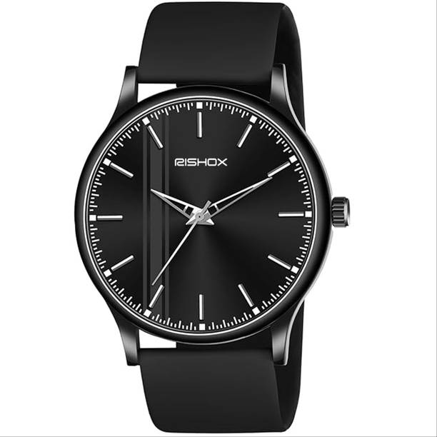 RISHOXX Black Strap Analog Wrist Watch - New Sleek Minimalist Design Black Strap Analog Wrist Watch - New Sleek Minimalist Design Analog Watch  - For Men