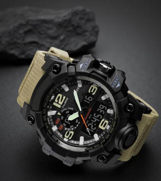 Multifunction Watch Analog-Digital Watch  - For Men Army Belt Analog Digital