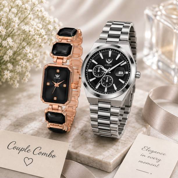 Lorenz Premium Couple Watch Combo Set Analog Watch - For Couple AM-25A