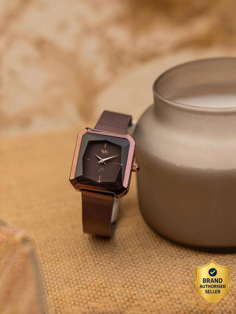 Fastrack Vyb Flare Brown Dial Brown Stainless Steel Strap Analog Watch - For Women FV60036QM01W