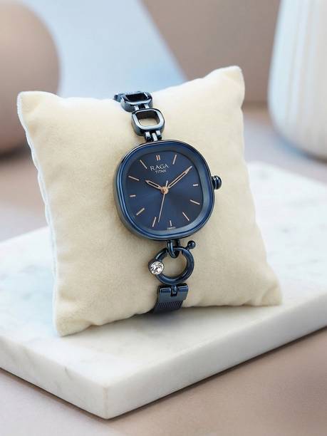 Titan Raga Delight Blue Dial Blue Metal Strap Analog Watch - For Women NT2693QM01,NT3308KM01,3308KM01,NU2693QM01