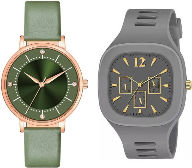 RIDDHI Milar Grey RS-55_Ritik Green RS-48 RIDDHI New Trandy Analog Watch Analog Watch  - For Men & Women