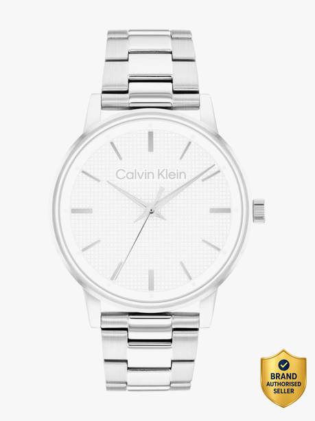 Calvin Klein CK LINKED Calvin Klein Ck Linked Qtz Basic White Round Dial Men's Watch - 25200501 Analog Watch  - For Men