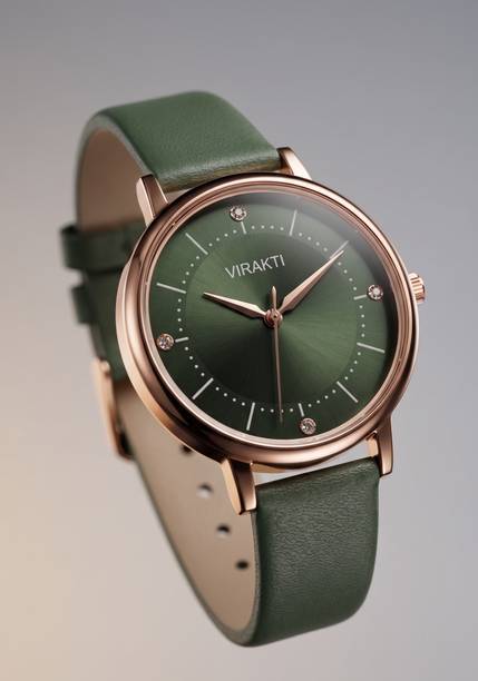 VIRAKTI Premium Rose Gold Case Soft Leather Belt Elegant Casual & Party Wear girl watch Analog Watch  - For Women