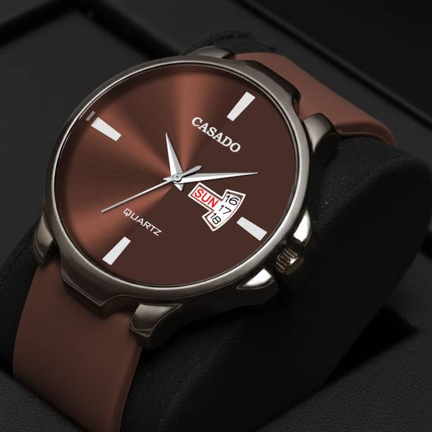 Casado Gun Metal Series | Smart Watch Strap | 3D Glass | Smart Clip | Day & Date Gun Metal Series | Smart Watch Strap | 3D Glass | Smart Clip | Day & Date Analog Watch  - For Men