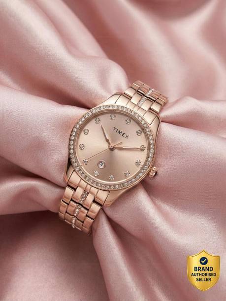Date Display, Rose Gold Dial Analog Watch - For Women TWEL25002