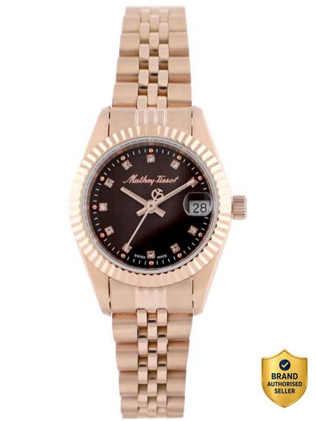 Swiss Made Quartz Brown Dial Analog Watch  - For Women D710PRM