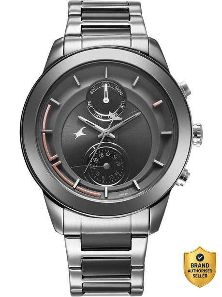 Fastrack Oceanyx - Ceramic Quartz Cool Grey Round Dial Men's Watch / Analog Watch - For Men 3304KD03