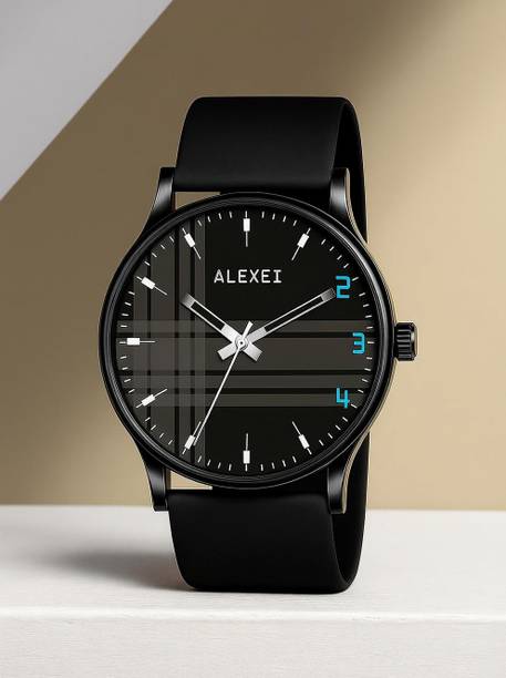 LDBK3007CW-Black Edition | Premium Silicone Belt | Durable & Trendy Analog Watch  - For Men And Boy's