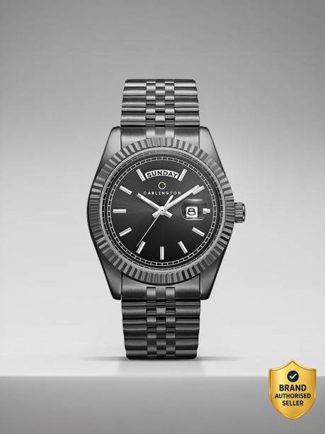 Carlington exclusive Series Premium Gents Wrist Watches Analog Watch  - For Men CT 8888 Black