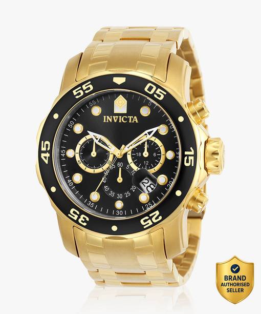 Pro Diver - Scuba Quartz Black Dial Analog Watch - For Men 0072