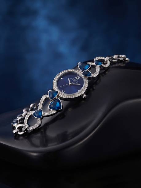 Blue Sunray Round Dial Quartz Analog Watch - For Women FCND35USM