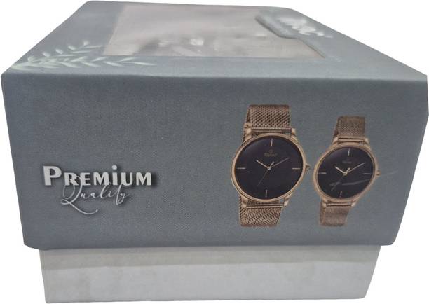 COUPLE Analog Watch - For Couple Couple Watches Set with Green Dial