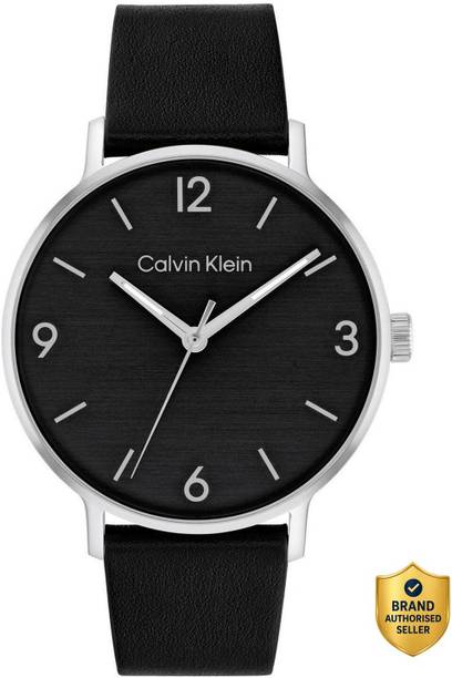 Calvin Klein Modern Modern Qtz Basic Bla Round Dial 's / Analog Watch  - For Men