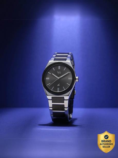 Fastrack Vyb Quartz Black Dial Steel + Black Sheet Metal Strap watch for Men Analog Watch - For Men FV30010KM03,FV30010KM03W