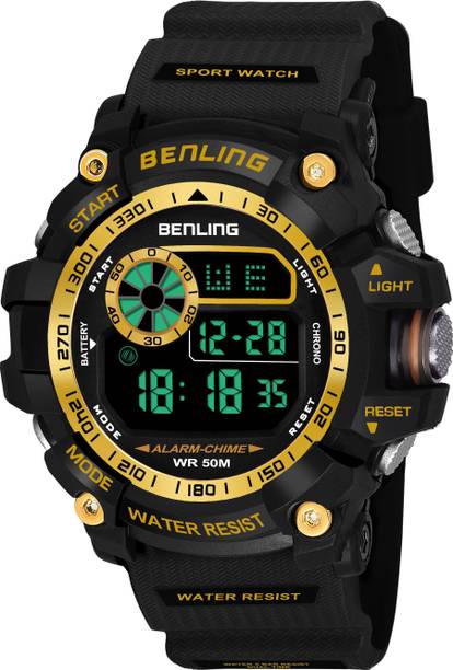 Stopwatch Calendar Alarm | Sports Formal Casual Wear Digital Watch  - For Men Digital Watch for men LED Light | Stopwatch | Alarm | Calendar