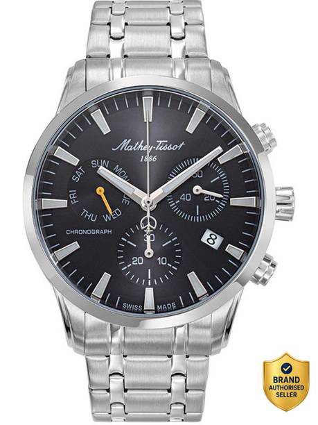 Swiss Made Quartz Black Dial Analog Watch  - For Men H197CHAN