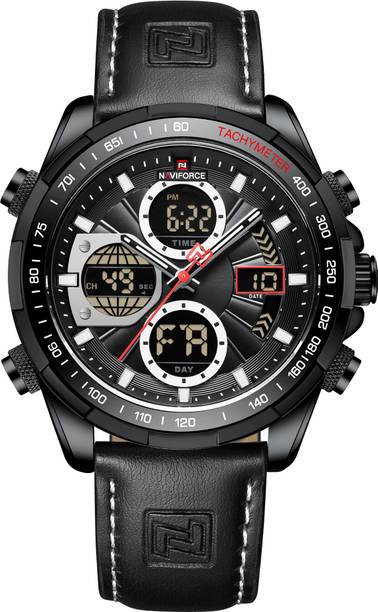 Fashion Sport Quartz Analog Digital LED Military Waterproof Wrist Analog- Analog-Digital Watch - For Men 9197BR