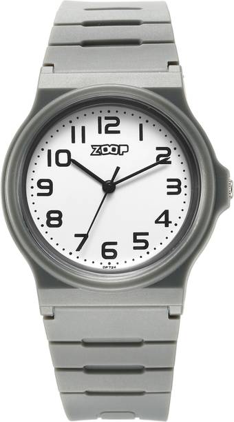 Zoop Back To School White Dial Grey PlasticStrap Analog Watch - For Boys & Girls NT16032PP04W,NU16032PP04W